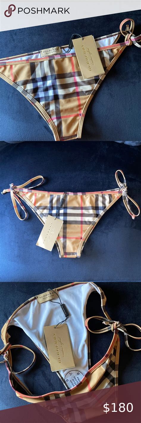 burberry bathing suits for women|Burberry plaid bikini.